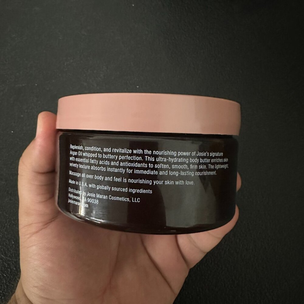 Josie Maran Whipped Argan Oil 8 OZ BODY BUTTER BAKED LEMON BLISS - Picture 2 of 3
